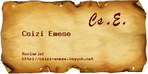 Csizi Emese névjegykártya